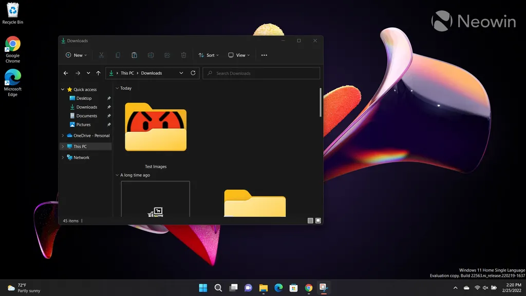 特写：Windows 11系统中的文件管理器